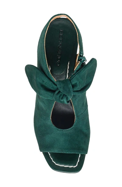 Bernardo Lizzie Suede Knot Zip Sandals In Royal Pine Suede