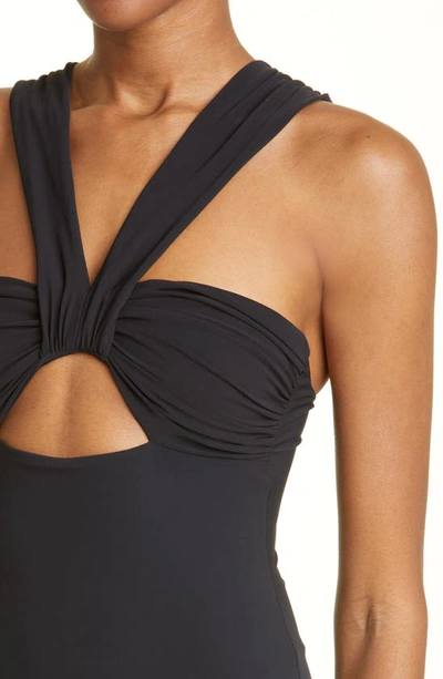 Shop Nensi Dojaka Butterfly One-piece Swimsuit In Black