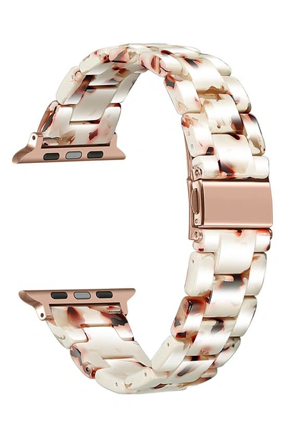 The Posh Tech Claire Resin Link Apple Watch Band In Ivory Multi