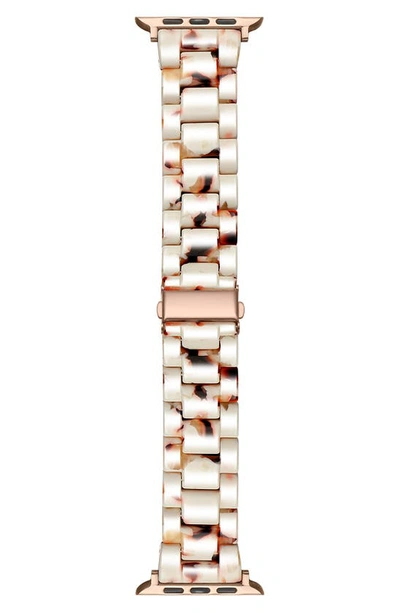 The Posh Tech Claire Resin Link Apple Watch Band In Ivory Multi