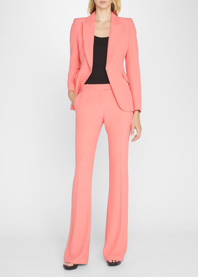 Shop Alexander Mcqueen Classic Single-breasted Suiting Blazer In Coral