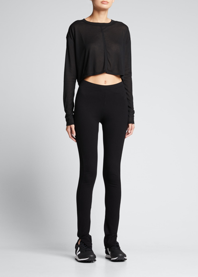 Shop Fp Movement By Free People Infinitee Long-sleeve Open-back Top In Black