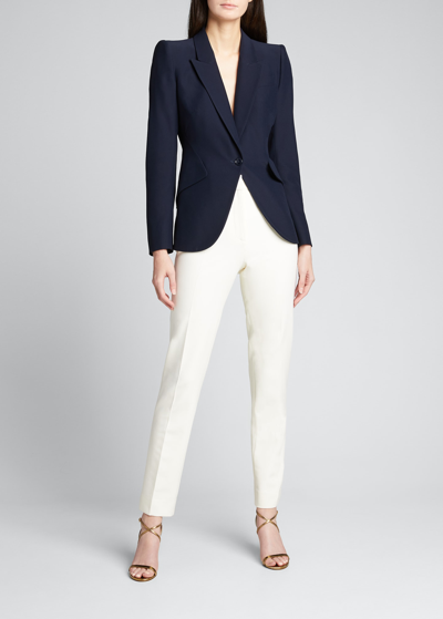 Shop Alexander Mcqueen Classic Single-breasted Suiting Blazer In Dksunset