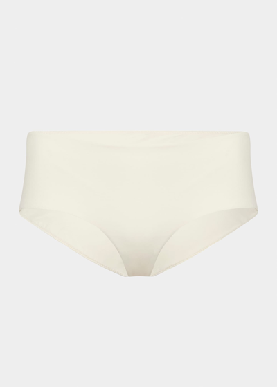 Shop The Row Abbeta Mid-rise Jersey Briefs In Ivory