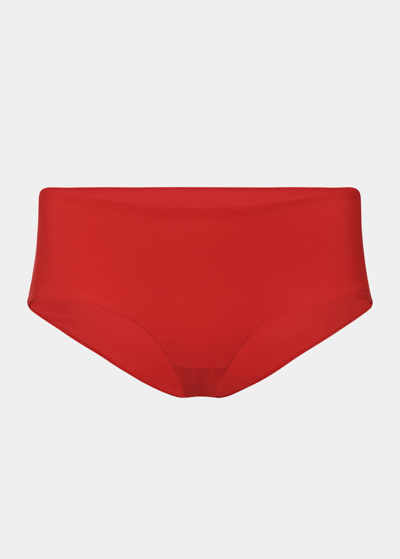Shop The Row Abbeta Mid-rise Jersey Briefs In Red