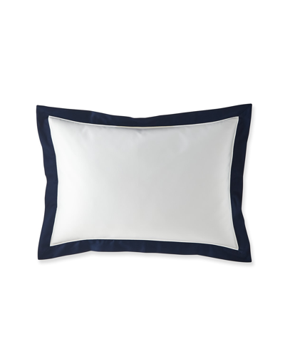 Polo Ralph Lauren Organic Sateen Border Standard Sham In Gray