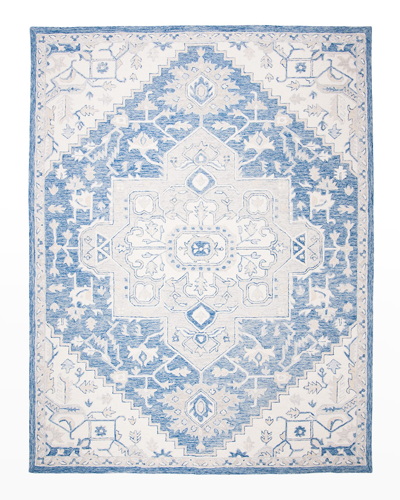 Shop Lauren Ralph Lauren Percy Blue Hand-woven Rug, 6' X 9' In Blue, Ivory