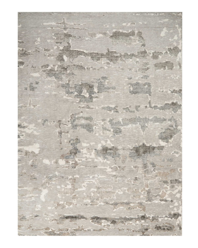 Shop Nourcouture Aquarelle Natural Truffle Hand-knotted Rug, 8' X 10' In Mocha Gray