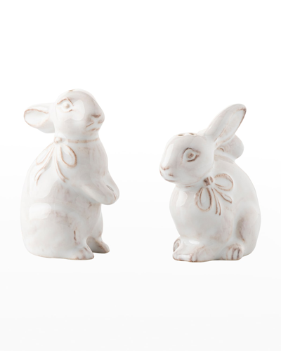 Shop Juliska Clever Creatures Whitewash Bunny Salt & Pepper Shakers