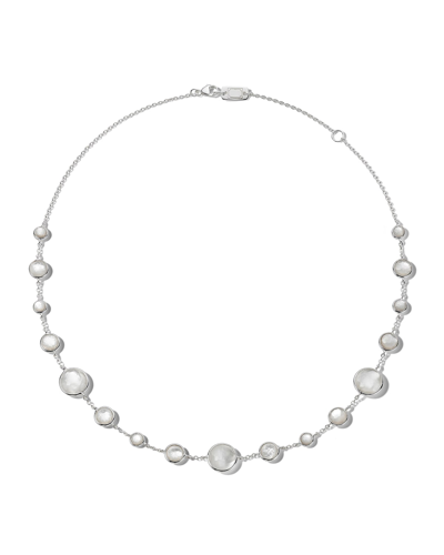 Shop Ippolita Lollitini Short Necklace In Sterling Silver In Mother Of Pearl