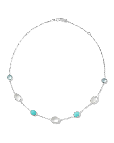 Shop Ippolita 7-stone Chain Necklace In Sterling Silver In Cascata