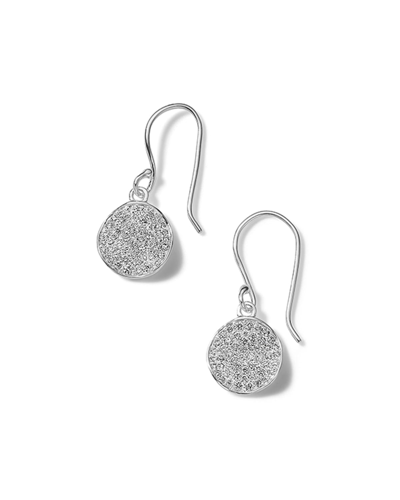 Shop Ippolita Mini Flower Drop Earrings In Sterling Silver With Diamonds
