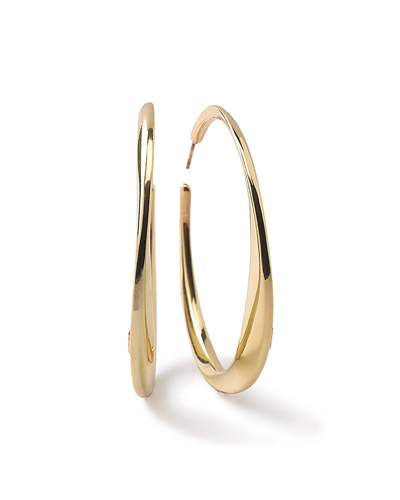 Shop Ippolita Large Twisted Hoop Earrings In 18k Gold In Yellow Gold