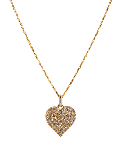 Shop Bridget King Jewelry 14 Diamond Heart Necklace In Gold