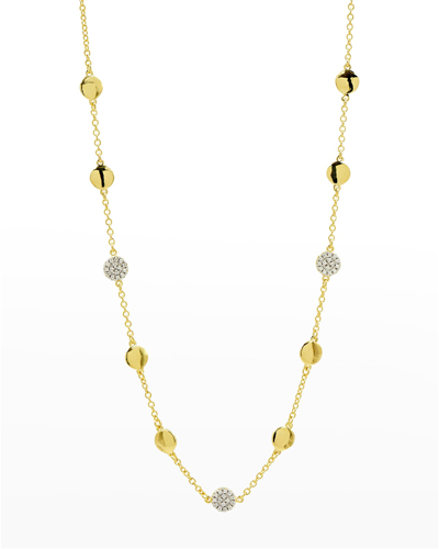 Shop Freida Rothman Radiance Station Necklace In Gold And Silver