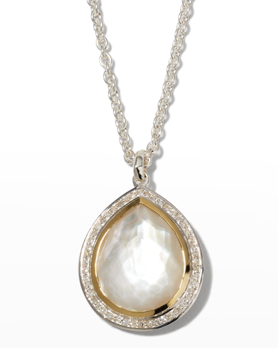 Shop Ippolita Teardrop Pendant Necklace In With Diamonds In Mother Of Pearl