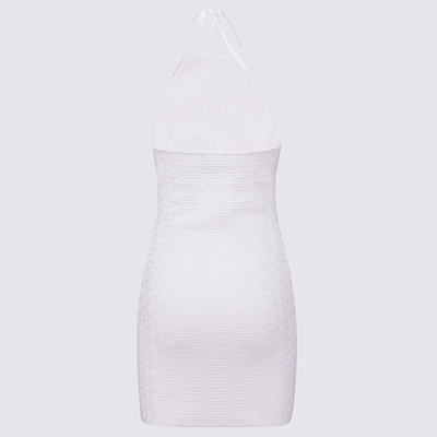 Shop Balmain White Viscose Mini Dress