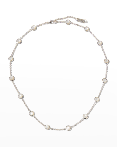 Shop Ippolita Stone Station Necklace In Sterling Silver In Mother Of Pearl