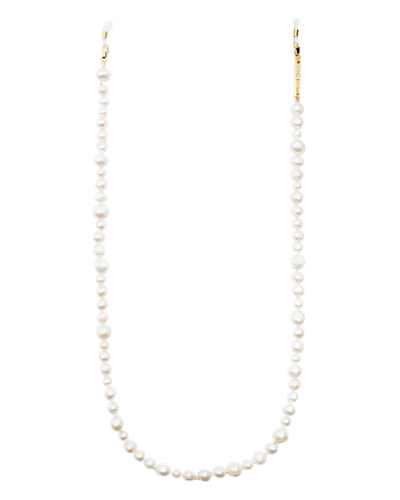 Shop Frame Chain Pearly Queen Pearl Chain In Yellow Gold