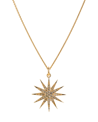 Shop Bridget King Jewelry Starburst Diamond Necklace In Gold