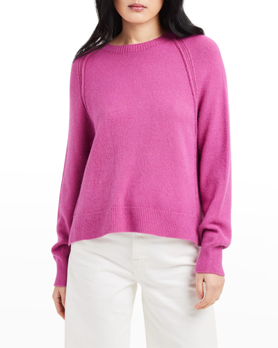 Shop Apparis Eva Vegan Cashmere Crewneck Sweater In Sugar Pink
