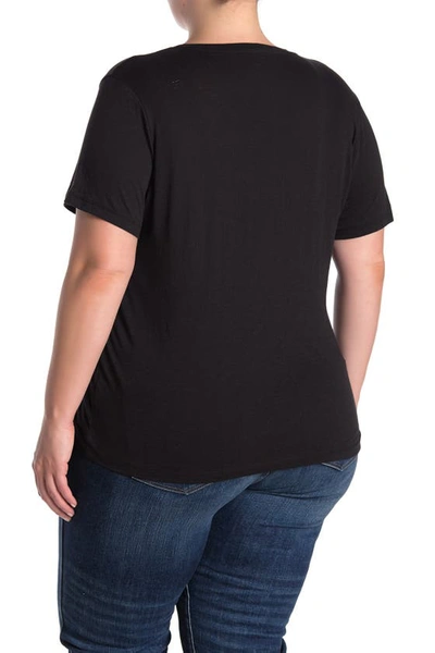 Shop Madewell V-neck Short Sleeve T-shirt In True Black