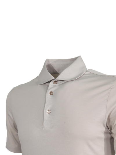 Shop Cruciani Short-sleeved Cotton Polo Shirt In Sabbia