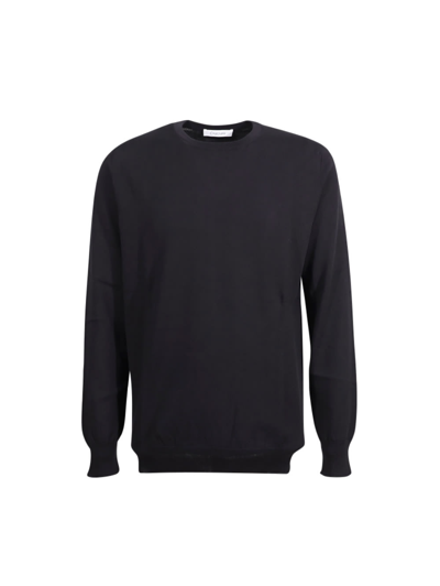 Shop Cruciani Long-sleeved Crewneck Sweater In Nero