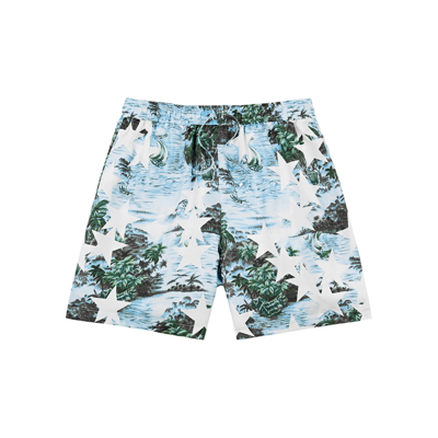 Amiri Men's Tropical Star Silk Shorts