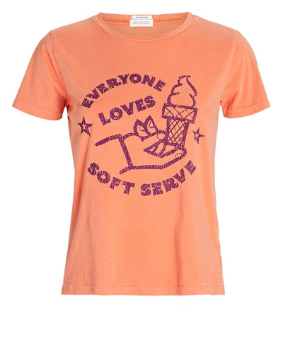 Shop Mother Itty Bitty Goodie Goodie Cotton T-shirt In Orange