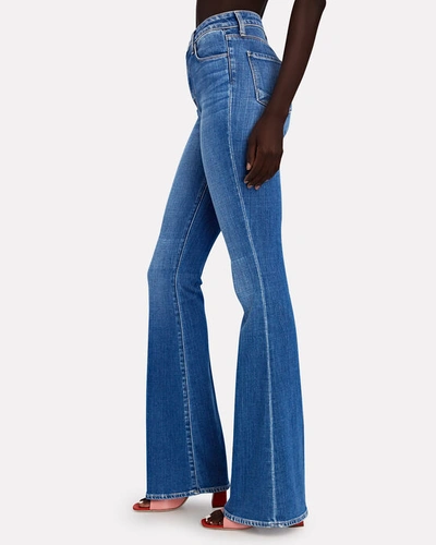 Shop L Agence Bell High-rise Flared Jeans In Denim-lt
