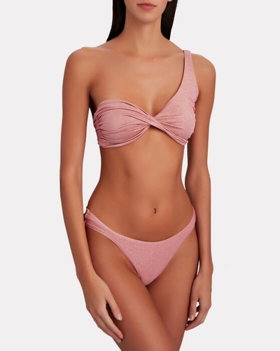 Shop Baobab Ola One-shoulder Bikini Top In Pink