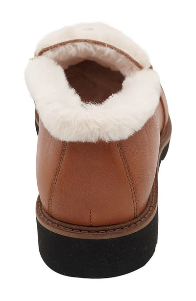 Shop Andre Assous Phili Faux Fur Weather Resistant Loafer In Cuero/ Natural