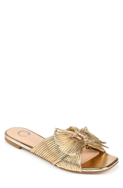 Shop Journee Collection Serlina Sandal In Gold