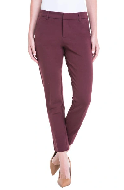 Shop Liverpool Jeans Company Kelsey Knit Trousers In Petite Syrah