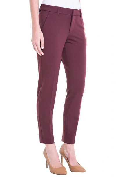 Shop Liverpool Jeans Company Kelsey Knit Trousers In Petite Syrah