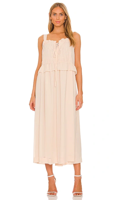 Shop See By Chloé Sleeveless Strap Dress In Beige