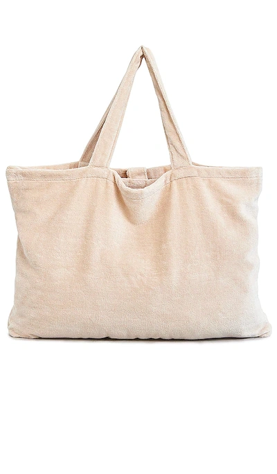 Shop Beis The Terry Towel Tote In Beige