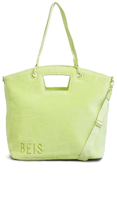 Shop Beis The Terry Tote In Green