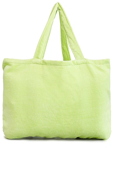 Shop Beis The Terry Towel Tote In Green