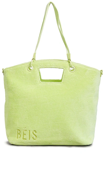 Shop Beis The Terry Tote In Green
