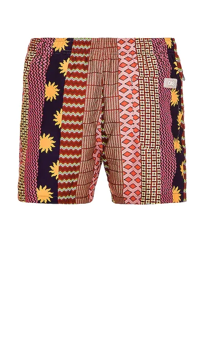 Oas Mixtape Swim Trunk In Pink