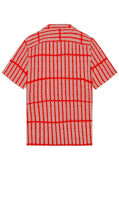 Shop Oas Railway Shirt In Red