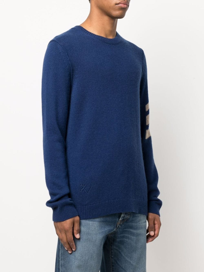 Zadig & Voltaire Kennedy Arrow Sleeve Cashmere Sweater In Blue