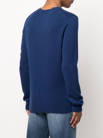 Zadig & Voltaire Kennedy Arrow Sleeve Cashmere Sweater In Blue
