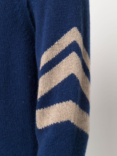 Zadig & Voltaire Kennedy Arrow Sleeve Cashmere Sweater In Blue