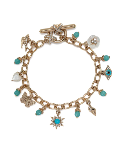 Shop Marchesa Notte Charm-detail Chain Bracelet In Gold