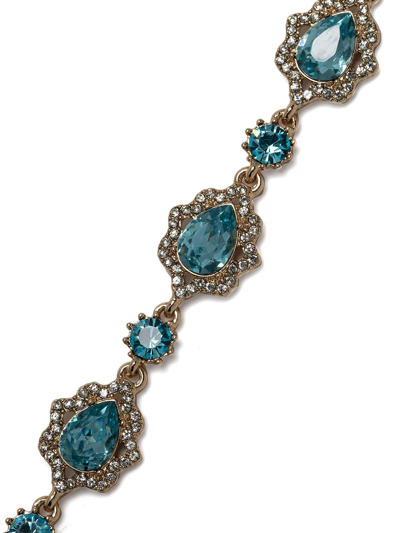 Shop Marchesa Notte Drop-charm Crystal-embellished Bracelet In Multicolour