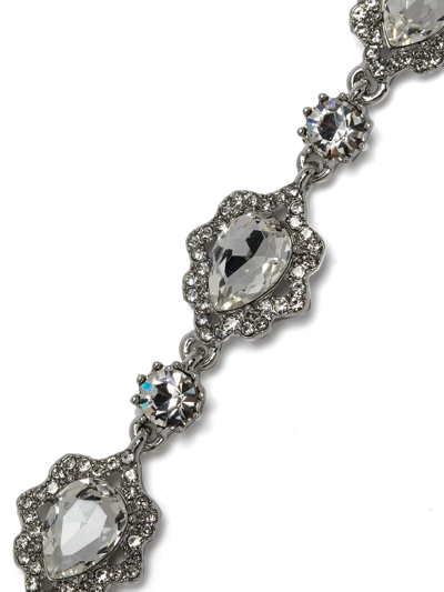 Shop Marchesa Notte Crystal-embellished Necklace In Silver