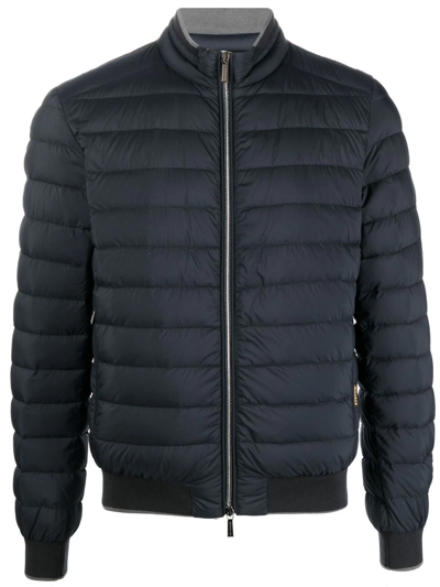 Shop Moorer Padded Zip-up Jacket In Blau